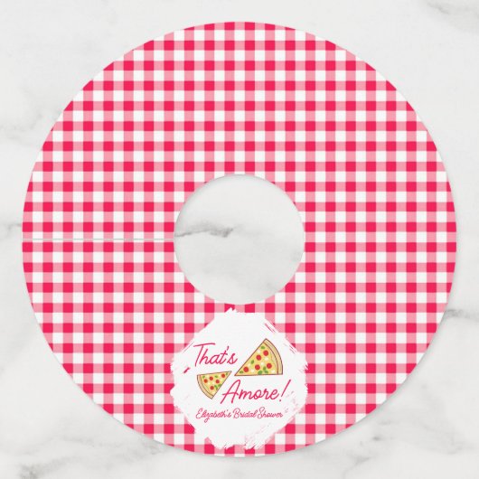 Dat is Amore Bruidsmeisjesfeest Wijnglaslabel (Voorkant)