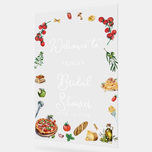 Dat is amore bruidssalon welkomstbord acryl bord (Hoek)