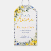 Dat is Amore Bruidsuitnodiging Citroen en Blauw Bl Cadeaulabel (Achterkant)