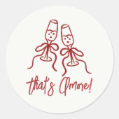 Dat is Amore Bruidsuitnodiging Ronde Sticker (Voorkant)