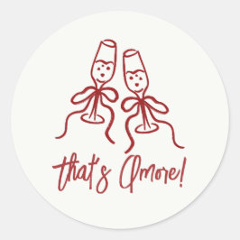 Dat is Amore Bruidsuitnodiging Ronde Sticker