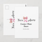 dat is amore bruiloft feest roze retro boog boho n briefkaart (Voorkant / Achterkant)