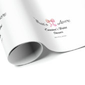 dat is amore bruiloft feest roze retro strik boho  cadeaupapier (Rol Hoek)