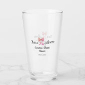 dat is amore bruiloft feest roze retro strik boho  glas (Achterkant)