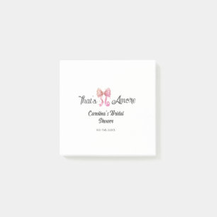 dat is amore bruiloft feest roze retro strik boho  post-it® notes