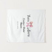 dat is amore bruiloft feest roze retro strik boho wandkleed (Voorkant (horizontaal))