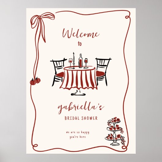 Dat is amore bruiloft feest welkom schuim bord poster (Voorkant)