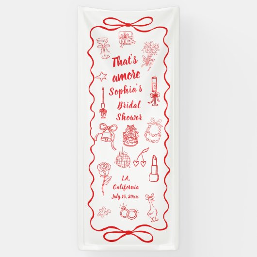 Dat is Amore Bruiloft Feest Welkomstbanners,Italia Spandoek (Verticaal)