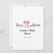 dat is amore bruiloftsborrel roze retro strik boho kaart (Achterkant)