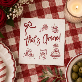 Dat is Amore Bruiloftsborrel Servet