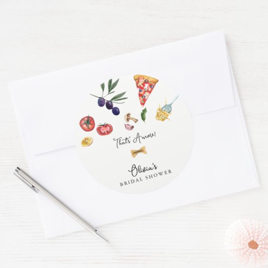 Dat is amore bruiloftsetiketten ronde sticker (Envelop)