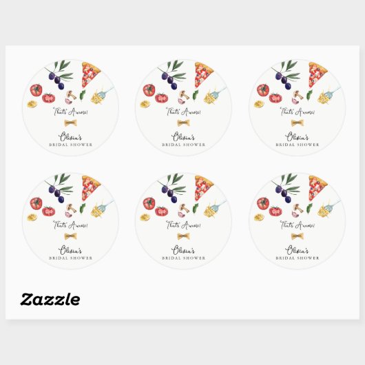 Dat is amore bruiloftsetiketten ronde sticker (Vel)