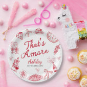 Dat is Amore Bruiloftsfeest Papieren Bordje (Feest)