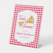 Dat is amore bruiloftsfeest reclamebord met voetstuk (Voorkant)
