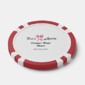 dat is amore bruiloftsfeest roze retro strik boho poker chips (Enkel)