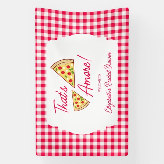 Dat is amore bruiloftsfeest spandoek (Verticaal)