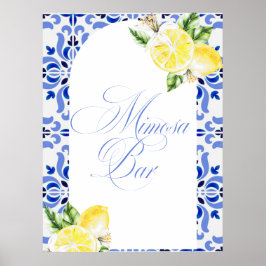 Dat is Amore Citroen Italiaanse Blauwe Tegel Bruil Poster