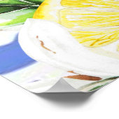 Dat is Amore Citroen Italiaanse Blauwe Tegels Brui Poster (Hoek)