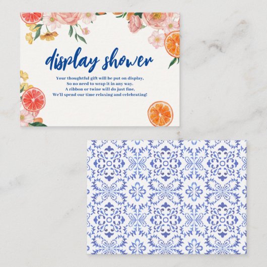 Dat is Amore floral Vrijgezellenfeest display douc Informatiekaartje (Voorkant / Achterkant)