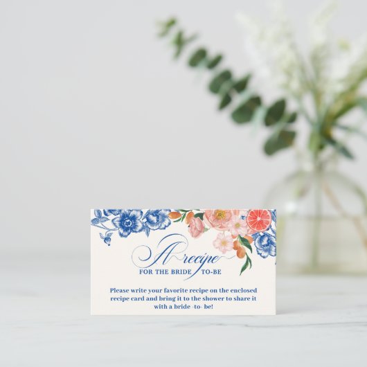 Dat is Amore floral Vrijgezellenfeest Share A Rece Informatiekaartje (Staand voorkant)