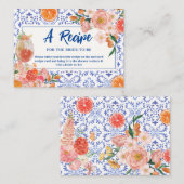 Dat is Amore floral Vrijgezellenfeest Share A Rece Informatiekaartje (Voorkant / Achterkant)