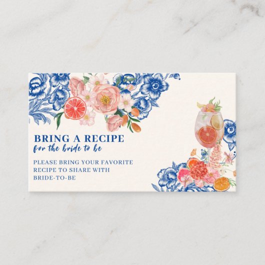 Dat is Amore floral Vrijgezellenfeest Share A Rece Informatiekaartje (Voorkant)
