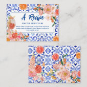 Dat is Amore floral Vrijgezellenfeest Share A Rece Informatiekaartje (Voorkant / Achterkant)