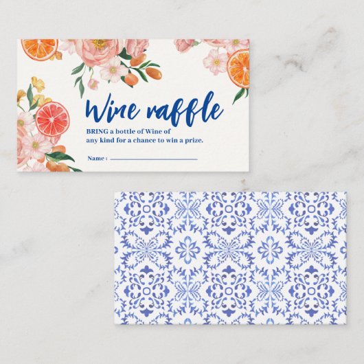 Dat is Amore floral Vrijgezellenfeest Wijnloterij Informatiekaartje (Voorkant / Achterkant)