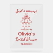 Dat is Amore! Griezige Bruidsmeisjes Bruiloft Acryl Bord (Voorkant)