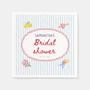 Dat is amore grillige Italiaanse bruidsuitnodiging Servet