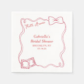 Dat is Amore Hand Drawn Pasta Italië Vrijgezellenf Servet (Voorkant)