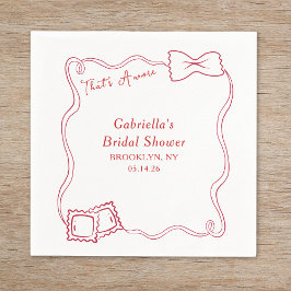 Dat is Amore Hand Drawn Pasta Italië Vrijgezellenf Servet