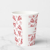 Dat is Amore Hand Drawn Pizza Party Vrijgezellenfe Papieren Bekers (Rechts)