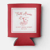 Dat is Amore Hand getekend Italiaans rood Vrijgeze Blikjeskoeler (Voorkant)