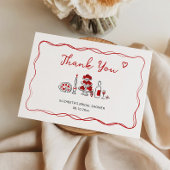 Dat is Amore Hand Getekende Italiaanse Rode Bruilo Bedankkaart