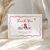 Dat is Amore Hand Getekende Italiaanse Rode Bruilo Bedankkaart