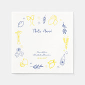 Dat is Amore Hand getrokken Italiaans citroen Vrij Servet (Voorkant)