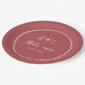 "Dat is Amore" Handgeschreven Bruids douche Papieren Bordje (Gekanteld)