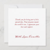 Dat is Amore Handgeschreven Bruidsborrel Bedankkaart (Achterkant)