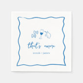 'Dat is amore' handgeschreven bruidsdouche Servet (Voorkant)