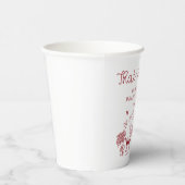 Dat is Amore Handgeschreven Vrijgezellenfeest Papieren Bekers (Rechts)