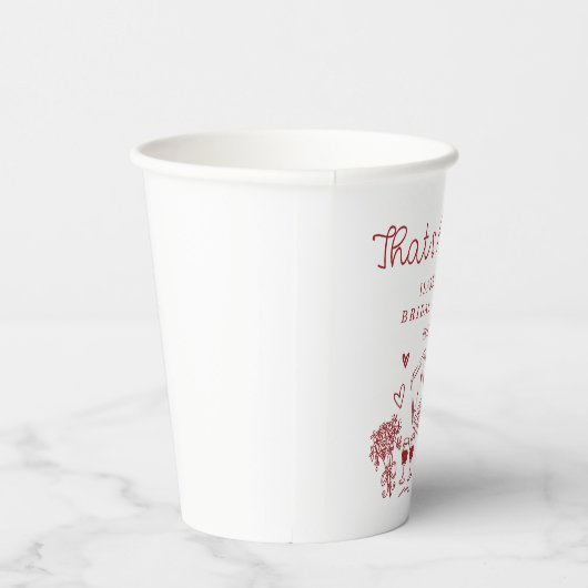 Dat is Amore Handgeschreven Vrijgezellenfeest Papieren Bekers (Rechts)