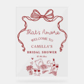 Dat is Amore Handgeschreven Vrijgezellenfeest Welk Acryl Bord (Voorkant)