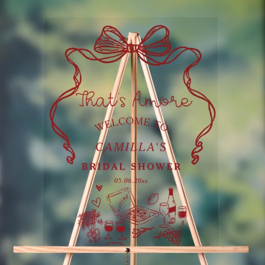 Dat is Amore Handgeschreven Vrijgezellenfeest Welk Acryl Bord (Neutraal)