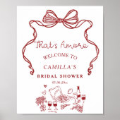 Dat is Amore Handgeschreven Vrijgezellenfeest Welk Poster (Voorkant)