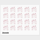 Dat is amore handgetekende Italiaanse bruidsdouche Vierkante Sticker (Vel)