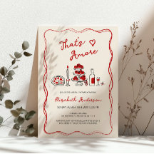 Dat is amore handgetekende Italiaanse bruiloftsbor