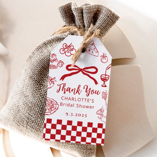 Dat is Amore Handgetekende Italiaanse Bruiloftssho Cadeaulabel