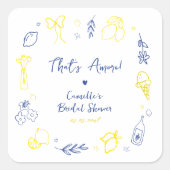 Dat is amore handgetekende Italiaanse citroen brui Vierkante Sticker (Voorkant)