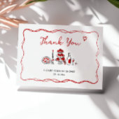 Dat is Amore Handgetekende Italiaanse Rode Bruilof Bedankkaart